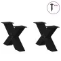 Patas de mesa de centro forma X 2uds acero negro 50x(30-31) cm de , Patas para mesas - Ref: Foro24-4012936, Precio: 81,18 €, ...