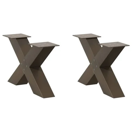 Patas de mesa de centro forma X 2uds acero natural 60x(30-31) cm de , Patas para mesas - Ref: Foro24-4012943, Precio: 86,90 €...