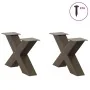 Patas de mesa de centro forma X 2uds acero natural 60x(30-31) cm de , Patas para mesas - Ref: Foro24-4012943, Precio: 86,90 €...
