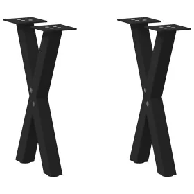 Patas de mesa de centro forma X 2uds acero negro 38x(42-43) cm by , Table legs - Ref: Foro24-4012892, Price: 45,33 €, Discoun...