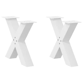 Patas de mesa de centro forma X 2uds acero blanco 50x(42-43) cm de , Patas para mesas - Ref: Foro24-4012957, Precio: 88,46 €,...