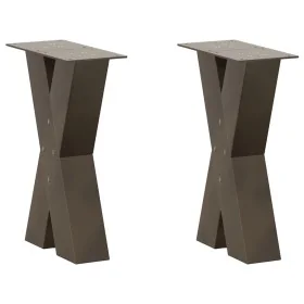 Patas de mesa centro forma X 2uds acero natural 38x(42-43) cm de , Patas para mesas - Ref: Foro24-4012955, Precio: 82,63 €, D...