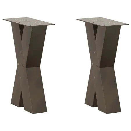 Patas de mesa centro forma X 2uds acero natural 38x(42-43) cm de , Patas para mesas - Ref: Foro24-4012955, Precio: 82,63 €, D...