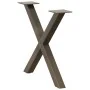 Patas de mesa centro forma X 2uds acero natural 60x(42-43) cm de , Patas para mesas - Ref: Foro24-4012903, Precio: 55,18 €, D...