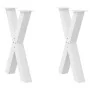 Patas para mesa comedor forma X 2uds acero blanco 50x(72-73) cm de , Patas para mesas - Ref: Foro24-4012969, Precio: 103,50 €...