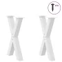 Patas para mesa comedor forma X 2uds acero blanco 50x(72-73) cm de , Patas para mesas - Ref: Foro24-4012969, Precio: 103,50 €...