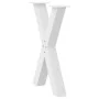 Patas para mesa comedor forma X 2uds acero blanco 50x(72-73) cm de , Patas para mesas - Ref: Foro24-4012969, Precio: 103,50 €...