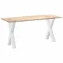 Patas para mesa comedor forma X 2uds acero blanco 50x(72-73) cm de , Patas para mesas - Ref: Foro24-4012969, Precio: 103,50 €...