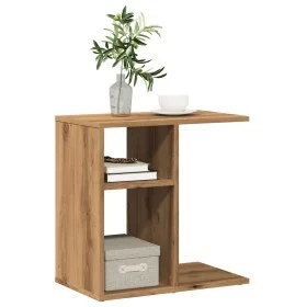 Mesa auxiliar de madera contrachapada roble artisan 50x30x50 cm de , Mesas auxiliares - Ref: Foro24-856561, Precio: 33,70 €, ...