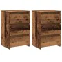 Mesitas de noche 2uds madera ingeniería envejecida 40x35x62,5cm de , Mesitas de noche - Ref: Foro24-856523, Precio: 96,32 €, ...