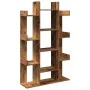Librería de madera contrachapada envejecida 86x25,5x140 cm de , Librerías y estanterías - Ref: Foro24-856692, Precio: 77,72 €...