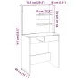 Tocador con espejo roble artisan 74,5x40x141 cm de , Mesas - Ref: Foro24-857008, Precio: 98,97 €, Descuento: %