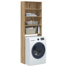 Armario de lavadora roble artisan 64x24x190 cm de , Accesorios para lavadoras y secadoras - Ref: Foro24-856644, Precio: 76,04...