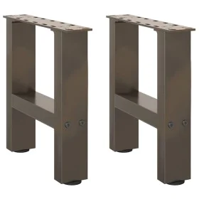 Patas para mesa de centro de acero natural 2 uds 30x(30-31) cm by , Table legs - Ref: Foro24-4013255, Price: 46,50 €, Discoun...