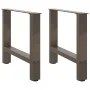 Patas para mesa de centro de acero natural 2 uds 50x(42-43) cm de , Patas para mesas - Ref: Foro24-4013283, Precio: 59,24 €, ...