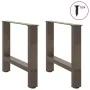 Patas para mesa de centro de acero natural 2 uds 50x(42-43) cm de , Patas para mesas - Ref: Foro24-4013283, Precio: 59,24 €, ...