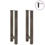 Patas para mesa de centro de acero natural 2 uds 28x(72-73) cm de , Patas para mesas - Ref: Foro24-4013295, Precio: 61,47 €, ...