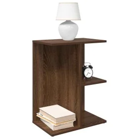 Mesita de noche madera de ingeniería marrón roble 46,5x29x61 cm de , Mesitas de noche - Ref: Foro24-858662, Precio: 37,24 €, ...