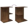 Mesita de noche madera de ingeniería marrón roble 46,5x29x61 cm by , Nightstands - Ref: Foro24-858662, Price: 37,24 €, Discou...