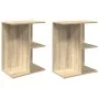 Mesita noche 2 uds madera ingeniería roble Sonoma 46,5x29x61 cm by , Nightstands - Ref: Foro24-858655, Price: 56,18 €, Discou...