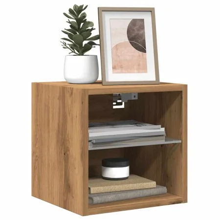 Muebles TV de pared luces LED 2 uds roble artisian 30x28,5x30cm de , Muebles TV - Ref: Foro24-857675, Precio: 43,48 €, Descue...