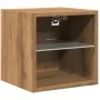 Muebles TV de pared luces LED 2 uds roble artisian 30x28,5x30cm de , Muebles TV - Ref: Foro24-857675, Precio: 43,48 €, Descue...