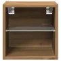 Muebles TV de pared luces LED 2 uds roble artisian 30x28,5x30cm de , Muebles TV - Ref: Foro24-857675, Precio: 43,48 €, Descue...