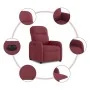 Sillón reclinable eléctrico tela rojo tinto de , Sillones - Ref: Foro24-3302955, Precio: 232,11 €, Descuento: %
