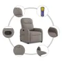 Sillón de masaje reclinable de tela gris taupé de , Sillones - Ref: Foro24-4015539, Precio: 208,77 €, Descuento: %