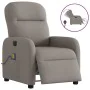 Sillón reclinable de masaje eléctrico tela gris taupe de , Sillones - Ref: Foro24-3302969, Precio: 263,59 €, Descuento: %