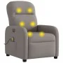Sillón reclinable de masaje eléctrico tela gris taupe de , Sillones - Ref: Foro24-3302969, Precio: 263,59 €, Descuento: %