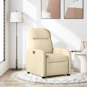 Sillón reclinable de tela crema de , Sillones - Ref: Foro24-4015530, Precio: 178,62 €, Descuento: %