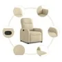 Sillón reclinable de tela crema de , Sillones - Ref: Foro24-4015530, Precio: 178,62 €, Descuento: %