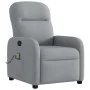 Sillón reclinable de masaje de tela gris claro de , Sillones - Ref: Foro24-4015532, Precio: 199,27 €, Descuento: %