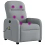 Sillón reclinable de masaje de tela gris claro de , Sillones - Ref: Foro24-4015532, Precio: 199,27 €, Descuento: %