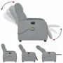 Sillón reclinable de masaje de tela gris claro de , Sillones - Ref: Foro24-4015532, Precio: 199,27 €, Descuento: %
