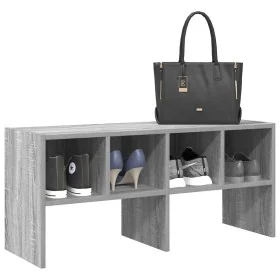 Zapatero apilable gris sonoma 89,5x30x40 cm de , Organizadores de vestidores y perchas de barra - Ref: Foro24-858849, Precio:...