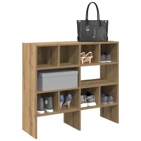 Zapateros 2 uds apilables roble artesanal 89,5x30x40 cm de , Organizadores de vestidores y perchas de barra - Ref: Foro24-858...