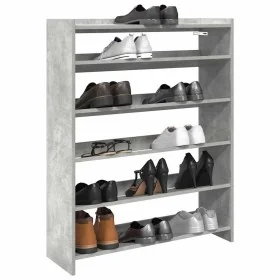 Mueble zapatero madera contrachapada gris hormigón 80x25x100 cm de , Zapateros y organizadores de calzado - Ref: Foro24-85989...