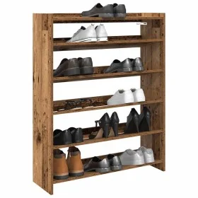 Mueble zapatero madera contrachapada madera vieja 80x25x100 cm de , Zapateros y organizadores de calzado - Ref: Foro24-859903...