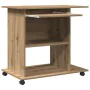 Mesa ordenador madera contrachapada roble artesanal 80x50x75cm de , Escritorios - Ref: Foro24-856053, Precio: 79,96 €, Descue...
