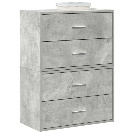 Armarios con 2 cajones 2 uds gris hormigón 60x31x40 cm de , Cajoneras - Ref: Foro24-858828, Precio: 94,34 €, Descuento: %