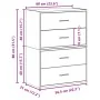 Armarios con 2 cajones 2 uds gris hormigón 60x31x40 cm de , Cajoneras - Ref: Foro24-858828, Precio: 94,34 €, Descuento: %