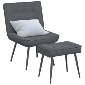 Sillón de relax con reposapiés terciopelo gris oscuro by , Chairs - Ref: Foro24-4012328, Price: 89,31 €, Discount: %