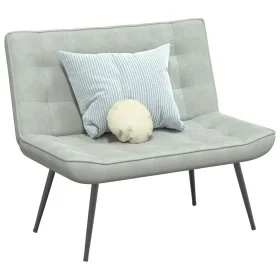Banco de terciopelo gris claro 110x74x84 cm de , Bancos - Ref: Foro24-4012337, Precio: 167,50 €, Descuento: %