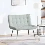 Banco de terciopelo gris claro 110x74x84 cm de , Bancos - Ref: Foro24-4012337, Precio: 167,50 €, Descuento: %