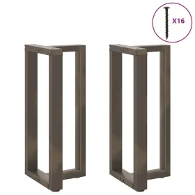 Patas de mesa bar forma T 2 uds acero natural 40x35x(90-91)cm de , Patas para mesas - Ref: Foro24-4013075, Precio: 127,86 €, ...