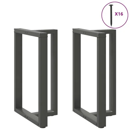 Patas de mesa bar forma T 2 uds acero antracita 60x35x(90-91)cm de , Patas para mesas - Ref: Foro24-4013082, Precio: 154,53 €...