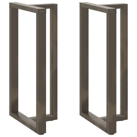 Patas mesa bar forma T 2 uds acero natural 60x35x(110-111) cm de , Patas para mesas - Ref: Foro24-4013107, Precio: 159,68 €, ...