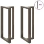 Patas mesa bar forma T 2 uds acero natural 60x35x(110-111) cm de , Patas para mesas - Ref: Foro24-4013107, Precio: 159,68 €, ...